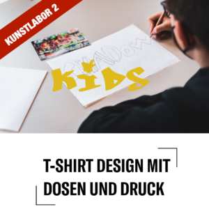 T-Shirt Design mit Dosen und Druck