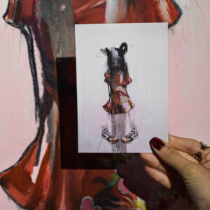 Postkarte - Antony Micallef: Girl in Red Dress