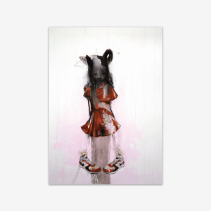 Postkarte - Antony Micallef: Girl in Red Dress