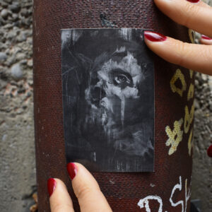 Sticker Rechteckig - Antony Micallef: Christ Head